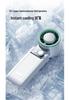 Portable Handheld Cooling Fan with Digital Display, Long Battery Life, USB Rechargeable, Foldable Design for Outdoor Use
