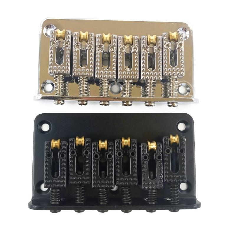 78mm Top Load Tailpiece Guitar Roller Saddle Bridge Hardtail with Screws & Wrench 6 String Guitar Bass Replacement Parts