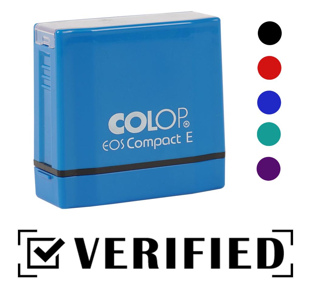 Printtoo Verified Self Inking Rubber Stamp Pre-Inked Office Stamp- Home Office Business Stationery, Black- 42 X 9