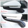 Side Door Rearview Mirror Strip Decoration Cover Trim For VW Volkswagen ID.4 ID4 ID6  - 2025 Black Carbon Fiber Accessories