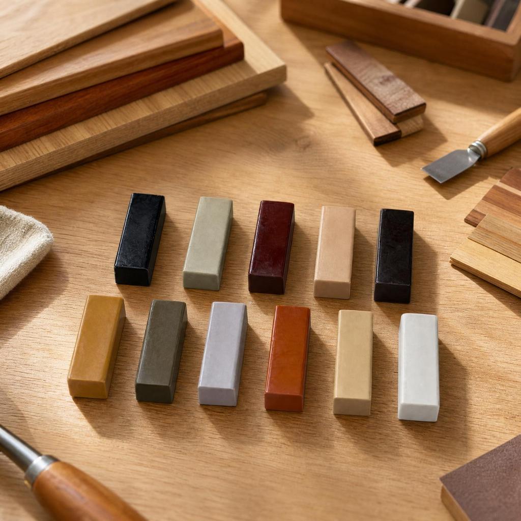 11 Pieces Furniture Repair Kit Long-Lasting Hard Filler Block Seamless
