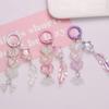 Sweet Heart Keychains Party Gifts Acrylic Material Cute Feather Keychains Handbag Pendent Keyrings for Women Girls