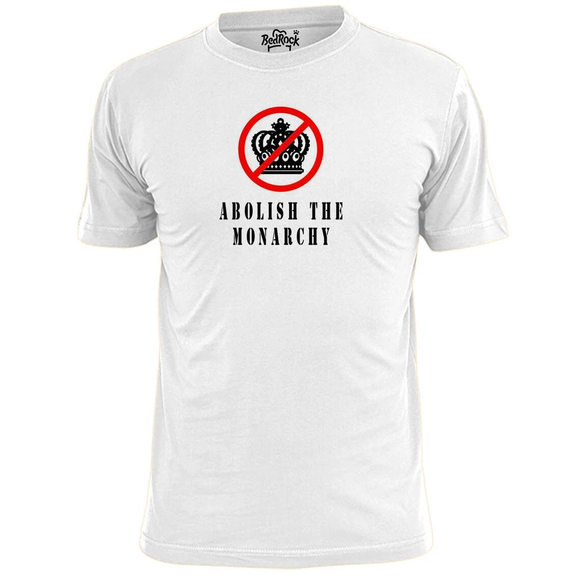 

Mens Abolish the Monarchy T shirt Anti Royalist Republican 2XL