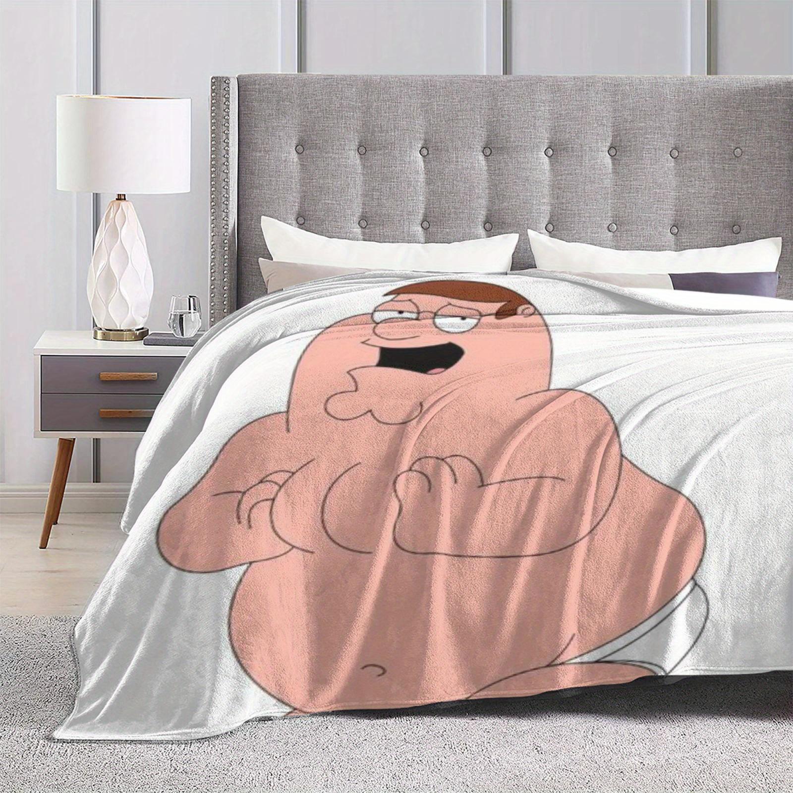 Плюшевый плед Питер Гриффин Мягкая фланель Всесезонный Диван для дома, офиса Иконический персонаж Арт Теплый Стильный для гостиной 30x40in