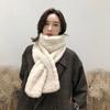 WTEMPO Women's Retro Elegant Versatile Thickened Plush Warm Scarves Furry Double-use Winter Faux Fur Casual Scarves