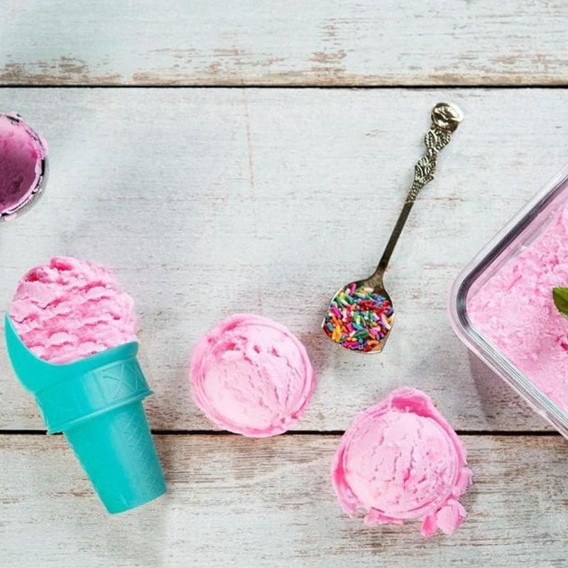 Mini Cones Reutilizáveis Ficam em Pé Para Creme Iogurte Gelado Sorvete Bola Para Adultos Crianças Festa Crianças Bola