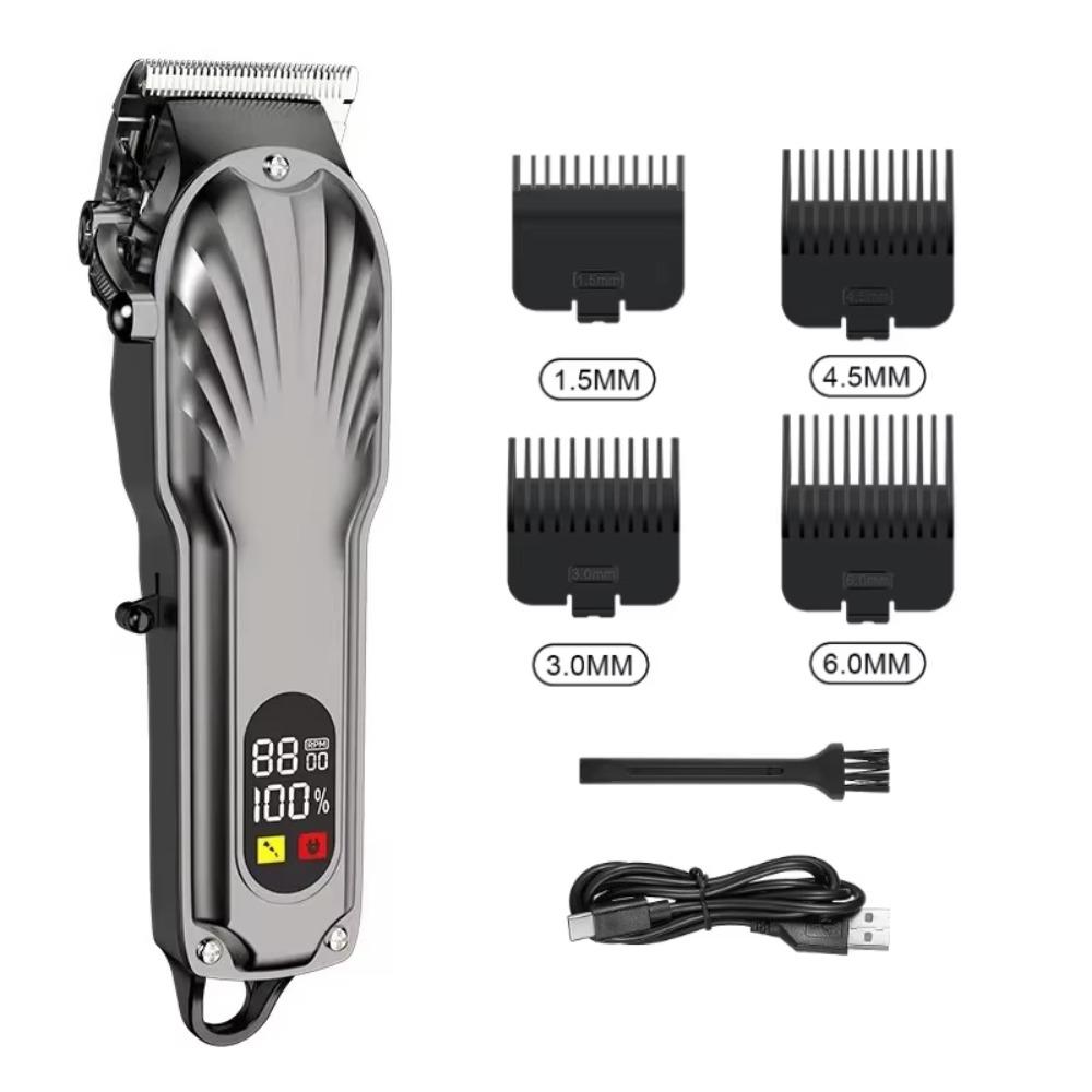 LCD Digital Display Hair Trimmer Rechargeable Bald Head Clipper Portable Electric Hair Clipper