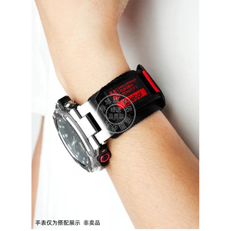 For Casio GST-B100/S130L/S310/W120L Fashionable and personalized modification nylon canvas watch strap accessories Send tools