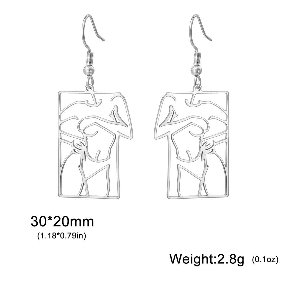 

My Shape Charming Beauty Earrings for Women Girls Stainless Steel Fascinating Shapely Beauty Drop Earrings Fashion Jewelry Gift