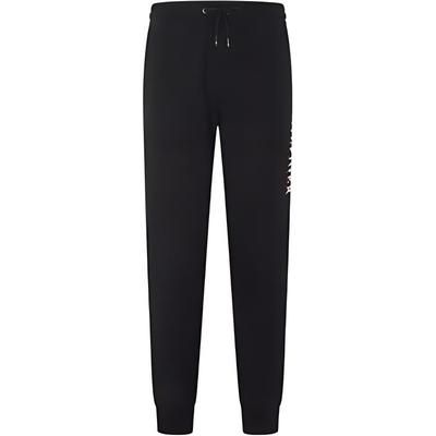 Minimalist Color Block Letter Embroidered Cotton Casual Pants Men Bottoms Black MW0MW22357