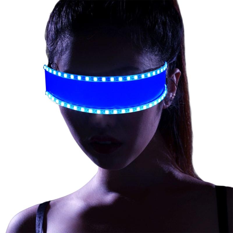 Flashing LED Party Glasses for Stage Shows Rave Party Eyewear Light Up Goggles Eyeglasses for Adult Dance Performances