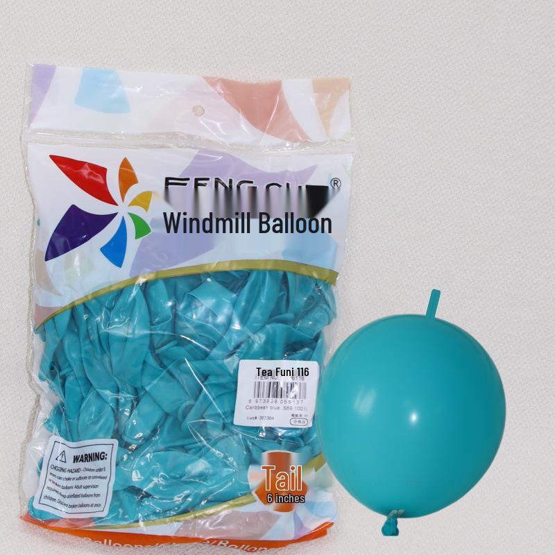 6-inch Pinwheel Balloon with Round, Heart-shaped, and Woven Elements