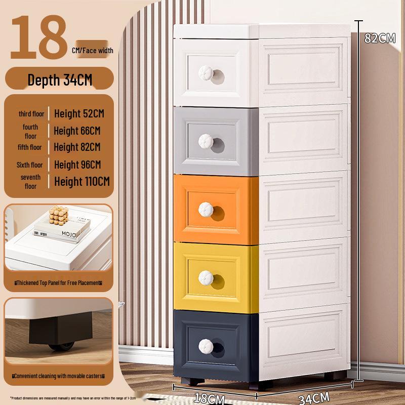 Morandi Multi-layer Plastic Drawer Storage Cabinet for Bathroom Use