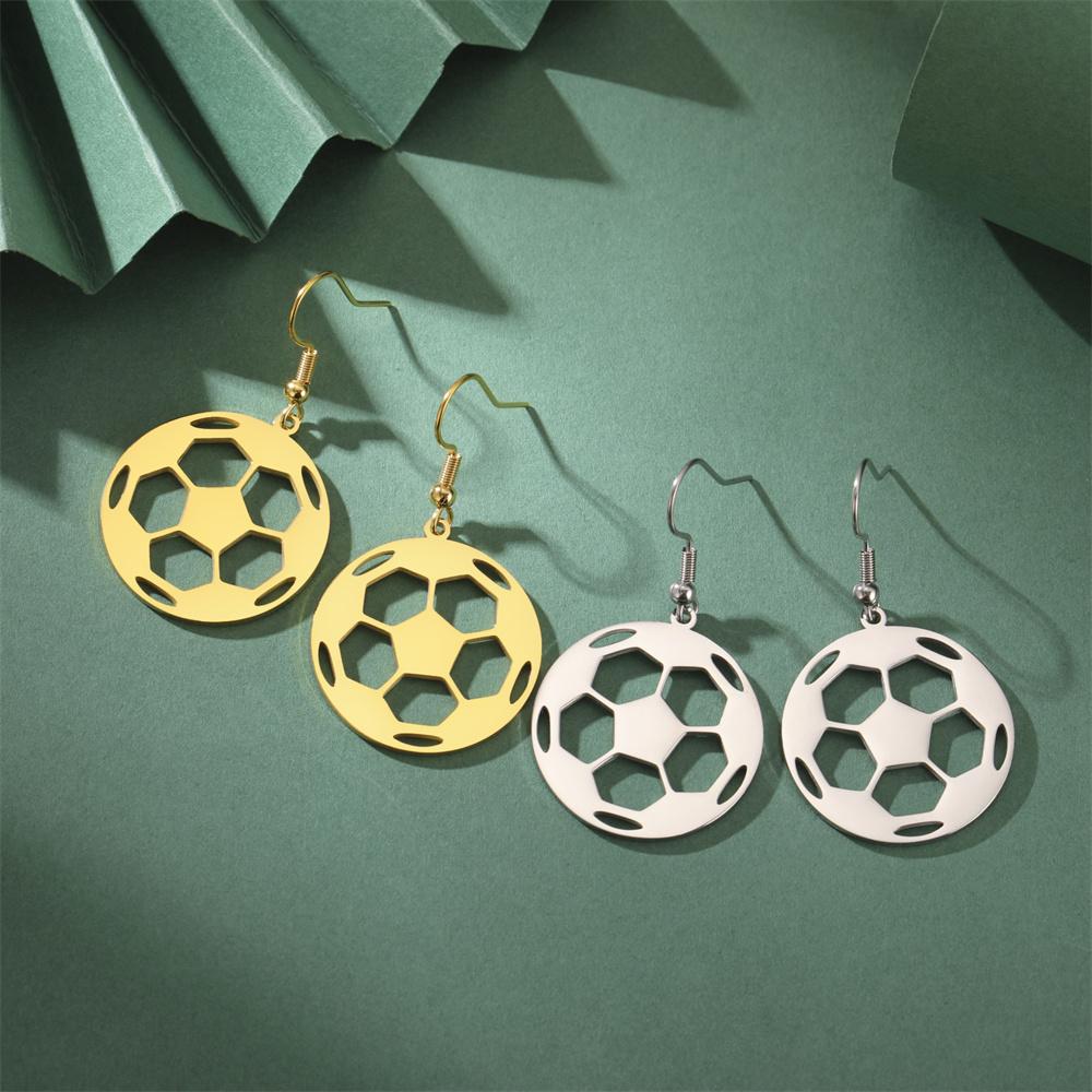 My Shape Soccer Pendent Necklaces for Women Men Stainless Steel Football Charms Necklace Box Chain Fashion Jewelry Boys Fans