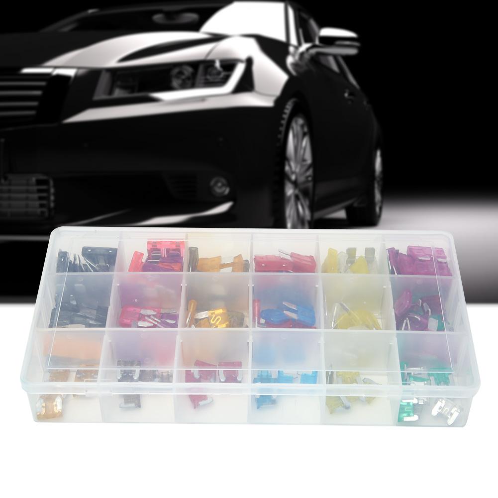 165 Pcs Blade Fuse Insert Type Aluminum Medium Small Mini Size Car Fuse Assortment Kit