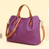Borsa a tracolla in pelle bovina pieno fiore, Minimalista e versatile, Borsa tote in vera pelle da donna, Ampia borsa a spalla singola da pendolare