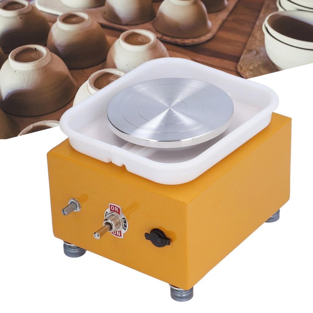Kids Pottery Wheel Pottery Wheel Mini Water Basin Miniature Children's Teaching Ceramic Art Machine Embryo Drawing Machine