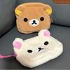 New Rilakkuma Cute Makeup Organizer Storage Bag Cartoon Bear Plush Multi Case Kawaii Cosmetic Bags Vanity Beauty Case