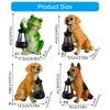 Unique Gift Solar Powered Frogs Garden Lanterns Resins Sculpture Waterproof Ornament For Outdoor Lawn Yard Home Decors