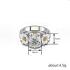 Small Daisy Flower Single Ring Girl, Fresh Pastoral Light Luxury Ring, Four-Claw Inlaid Zircon Model