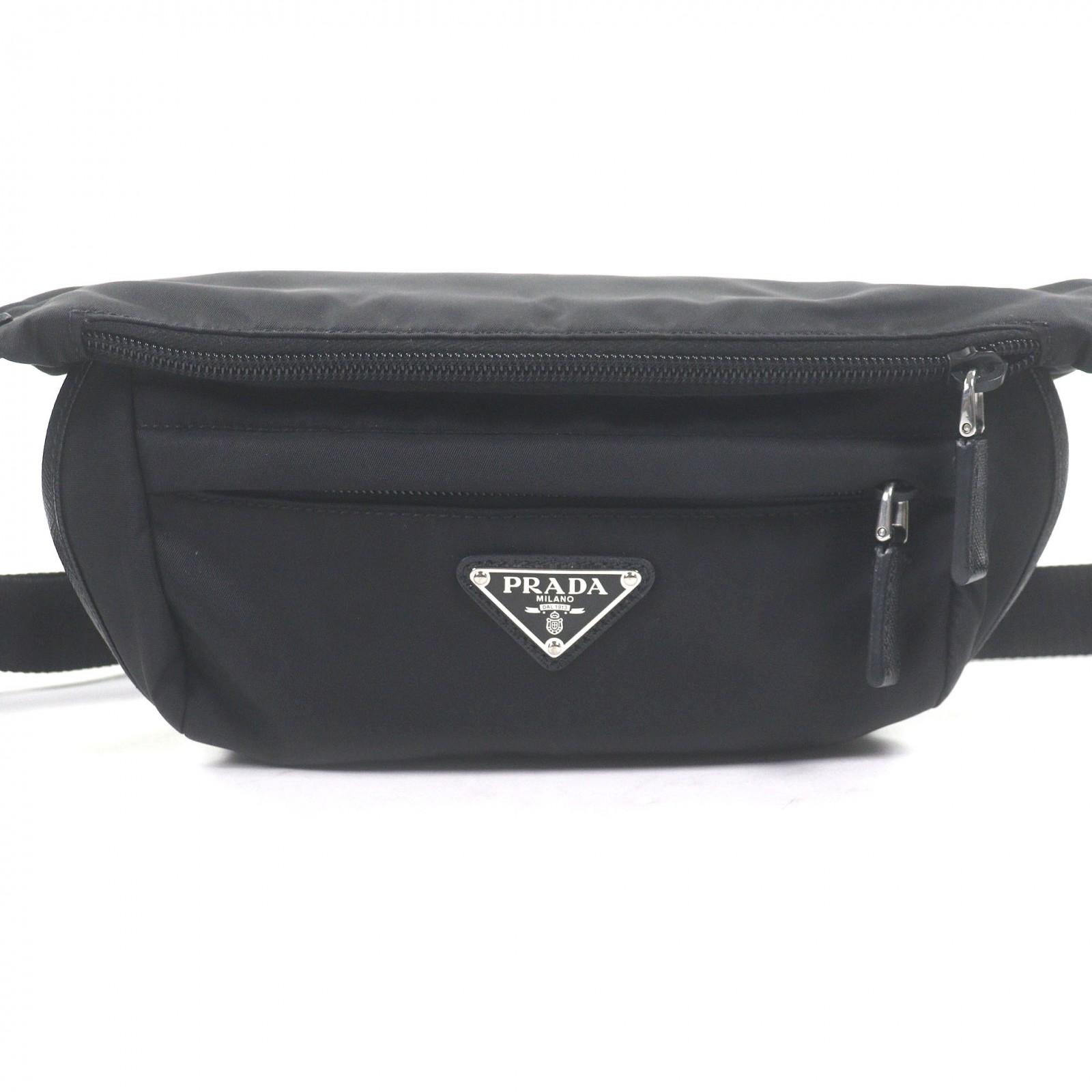 

Great PRADA Sling bag Re-Nylon Triangle Logo Shoulder Bag black Used