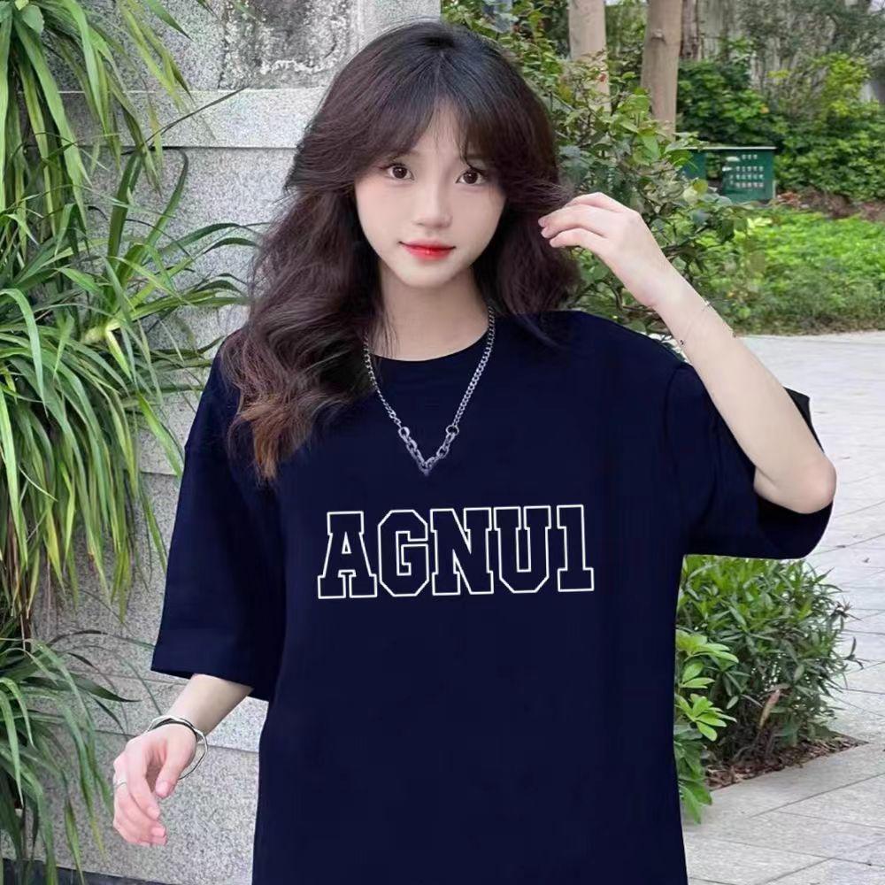 

Unisex Oversized Pure Cotton Harajuku Style Summer T-Shirt - Round Neck, Short Sleeve, Loose Fit 2XL (130-145 jin)