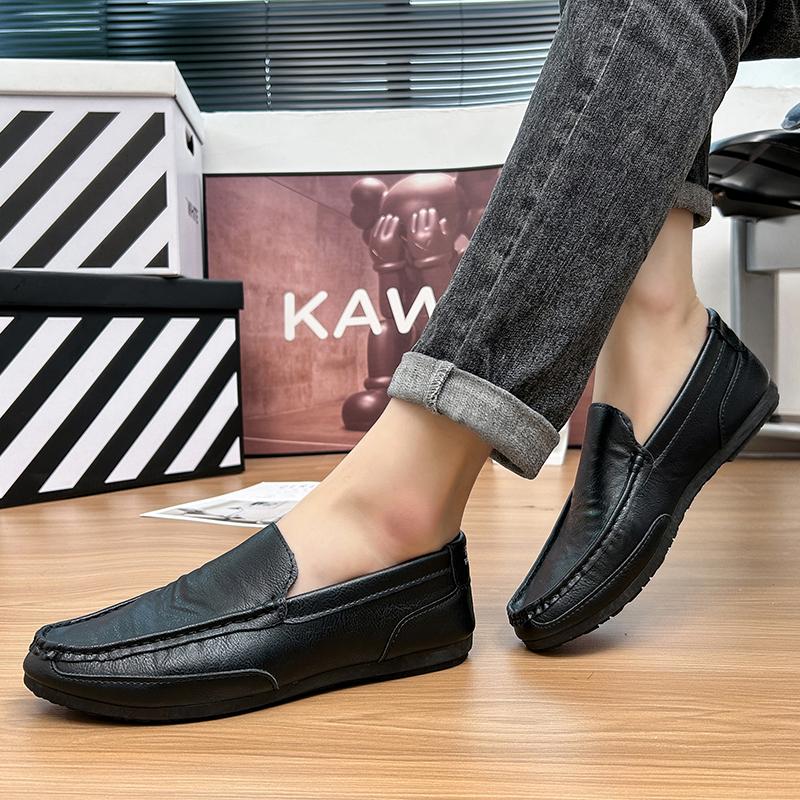 Fashion Man Leather Shoes Handmade High-quality Loafers Summer New 2025 Outdoor Casual Driving Shoes Sneakers Men Luxury Large Size
