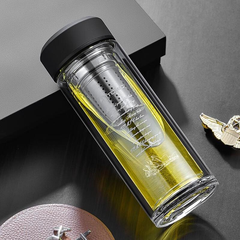 Temeike Double-Layer Smart Tea Glass Cup