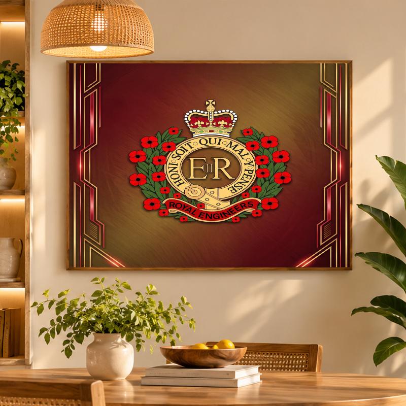5D Diamond Painting Royal Engineers A.F.C DIY Full Drill Diamond Art Kit Home Decoration