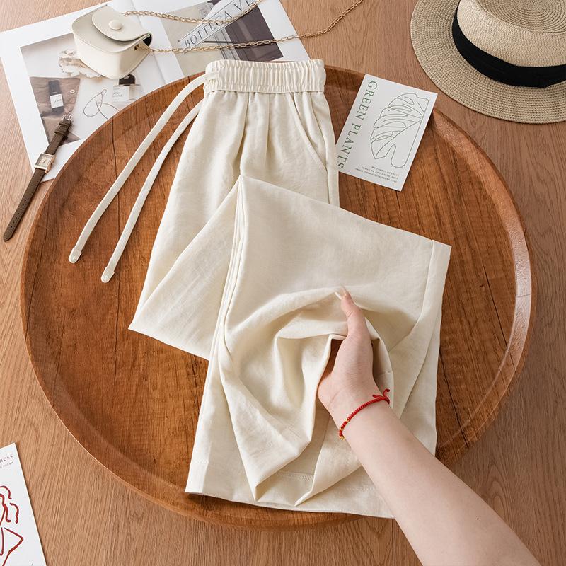 Fashion drape versatile loose casual straight-leg pants women's 1116 summer thin high-waisted thin breathable wide-leg pants