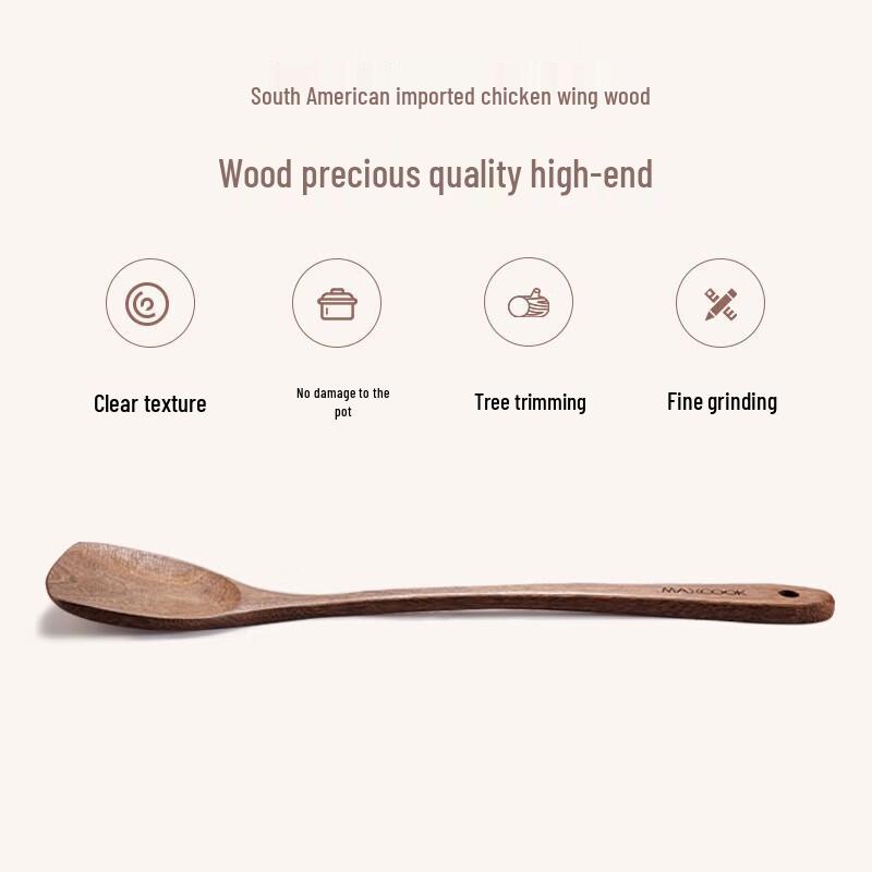 maxcook Natural Wenge Wood Stir-fry Spatula