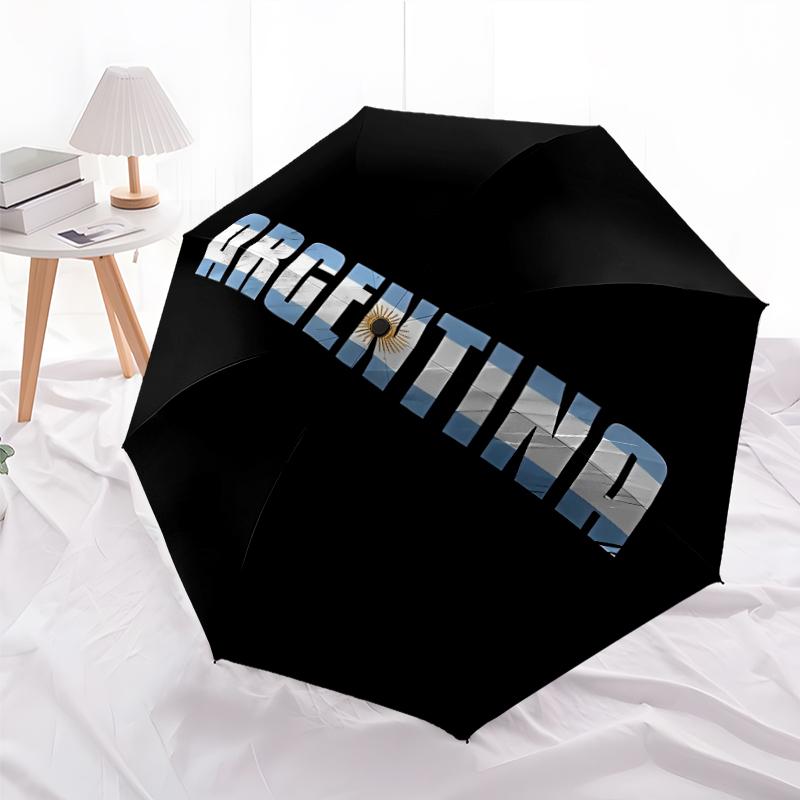 Printed Argentina Football Printed Folding Umbrella,Outdoor,Leisure,And Travel Umbrella,Durable Umbrella Fabric,Birthday And Holiday Gift