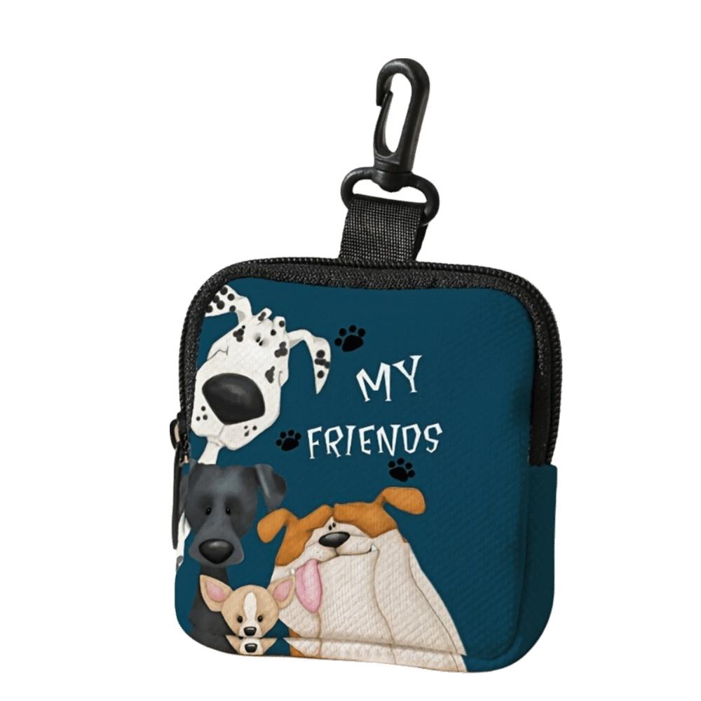 New Mini Coin Purse Lightweight Durable Wallet Portable Cat Dog Print Earphone Bag Friends Gift
