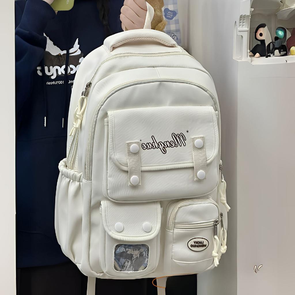 Schoolbag New Contrasting Color Schoolbag Female Junior and High School Students Large-capacity Backpack Primary School Students 3rd To 1st Grade
