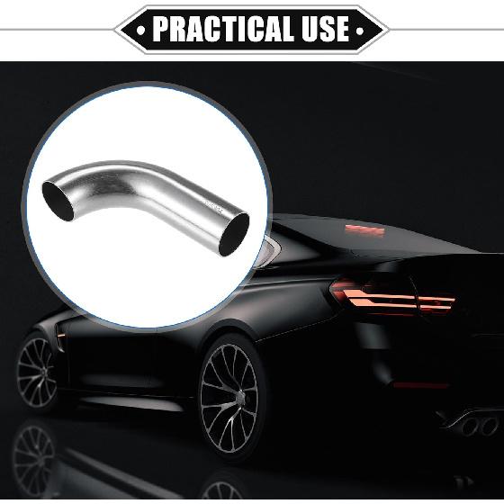 Bend Elbow Pipe Tube, 1.25" OD 4.72" 2.56" Leg 90 Degree DIY Exhaust Pipe Intercooler Air Intake Tube Universal for Car Automotive Durable 304
