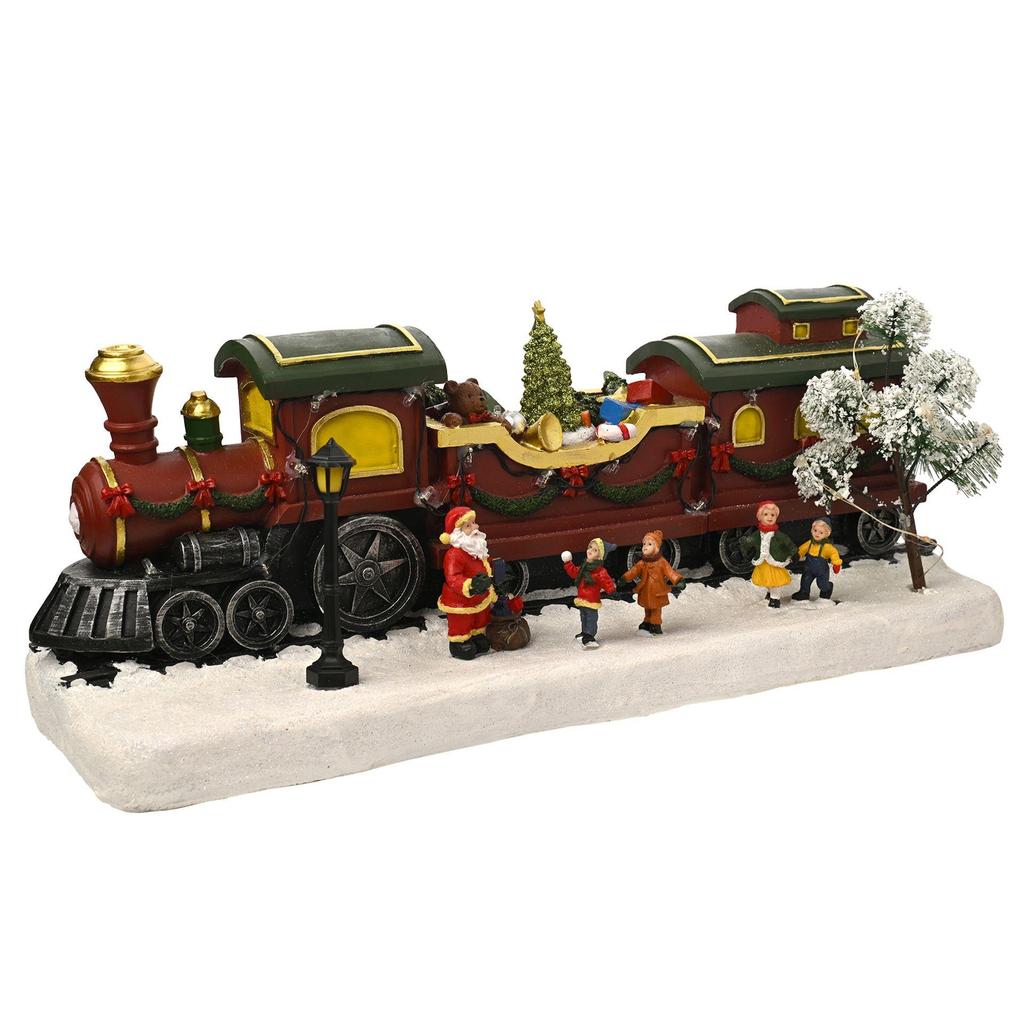 Regal Tidings Light Up Christmas Train Scene