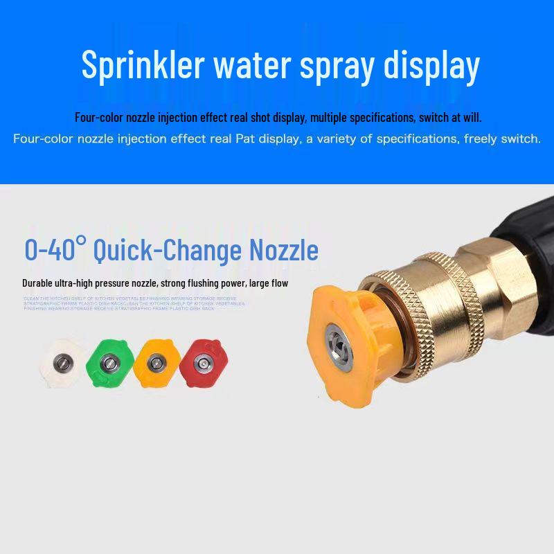 High-Pressure Car Wash Water Gun with Quick-Connect Nozzle