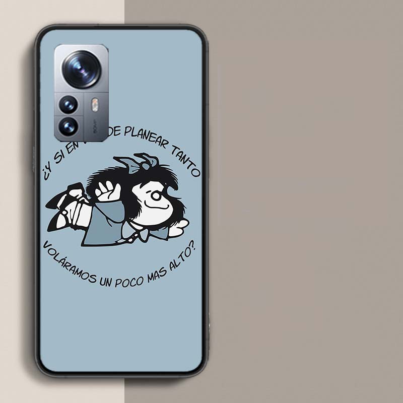 Mafalda Cartoon Phone Case For Xiaomi Mi 13 12T Poco F7 Pro 14 Ultra 15 Pro 12X 12 9 8 Lite 5G 11T 11i 10 10T Pro Capa Coque