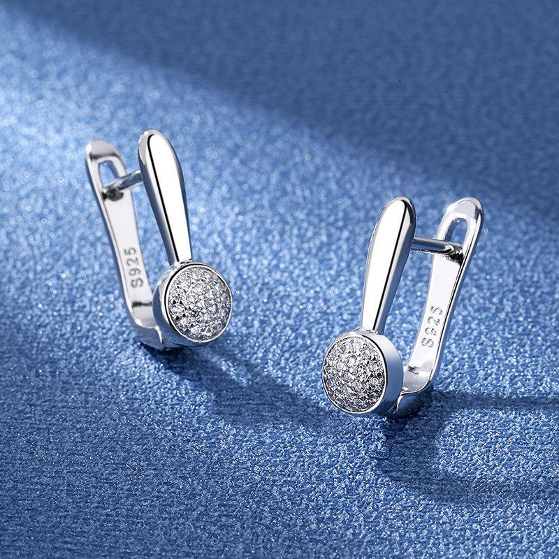 

Ювелірні вироби зі срібла 925 проби Жіночі Милі крихітні прозорі сережки-гвоздики з кристалами CZ Подарунок для дівчаток-підлітків Жінка Новинка