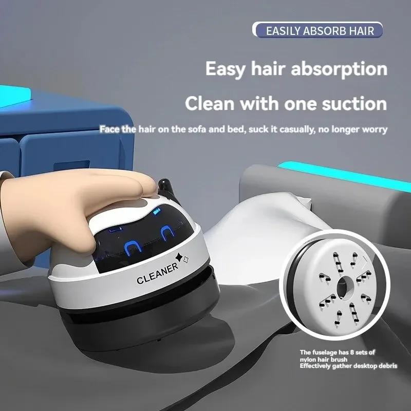 Mini-Staubsauger, tragbar, für Schreibtisch und Tisch, Staubsauger, USB wiederaufladbar, mit abnehmbarer Düse, Reinigungswerkzeug für Tierhaare, Bleistift, Krümel