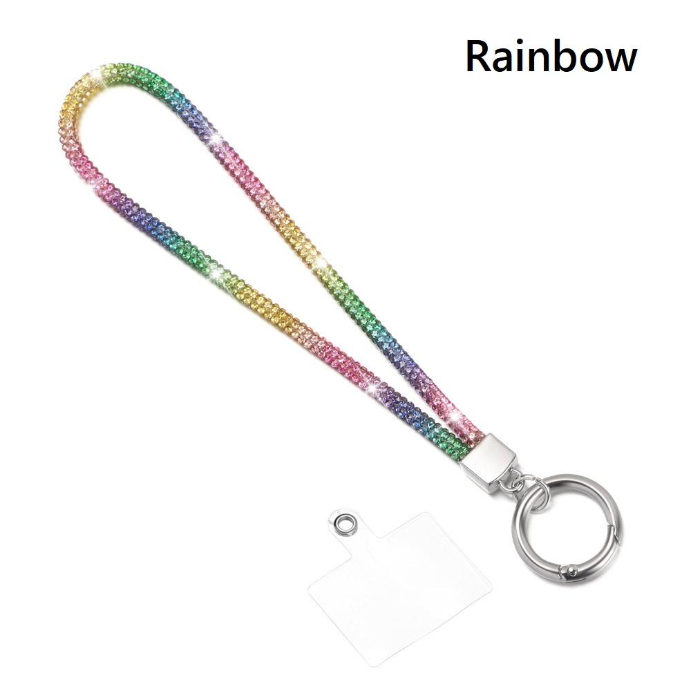 Telefon Diamant Kristall Handgelenk Riemen Glitter Strass Telefon Lanyard Schlüsselanhänger Hängen Anti-verloren Seil