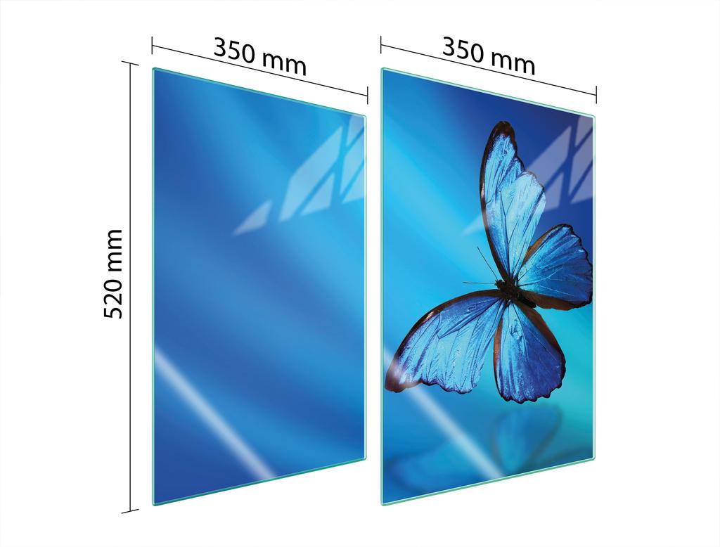 SZKLANA PŁYTA OCHRONNA DO KUCHNI 2x35x52 MOTYL