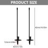 Elegant Black Metal Wall Sconces Set of 2 Candle Holders for Living Room Hallway Decors Iron Hanging Wall Candlestick