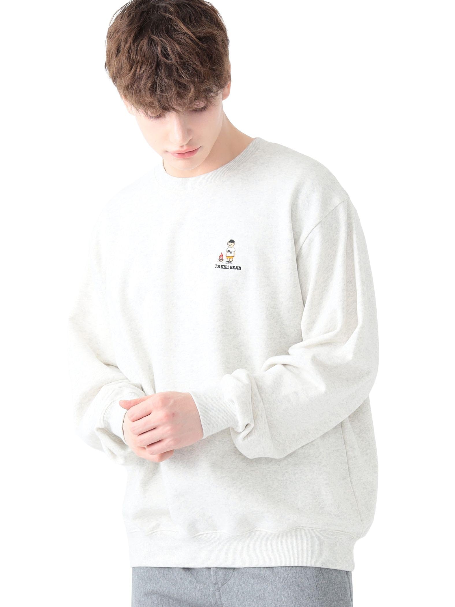 

Beams Heart Takibi Bear Big Sweatshirt, Men s TOP_WHITE L