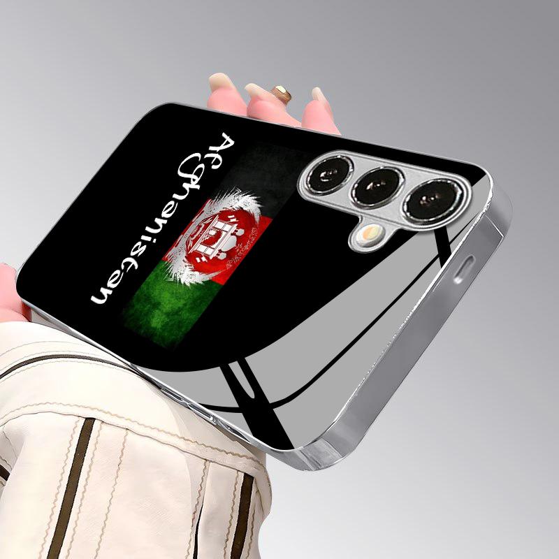 2D Vzor národního znaku Pouzdro na telefon pro Samsung S26 S25 S24 S23 S22 S21 S20 A56 A36 A16 - Galvanicky pokovený skleněný ochranný kryt