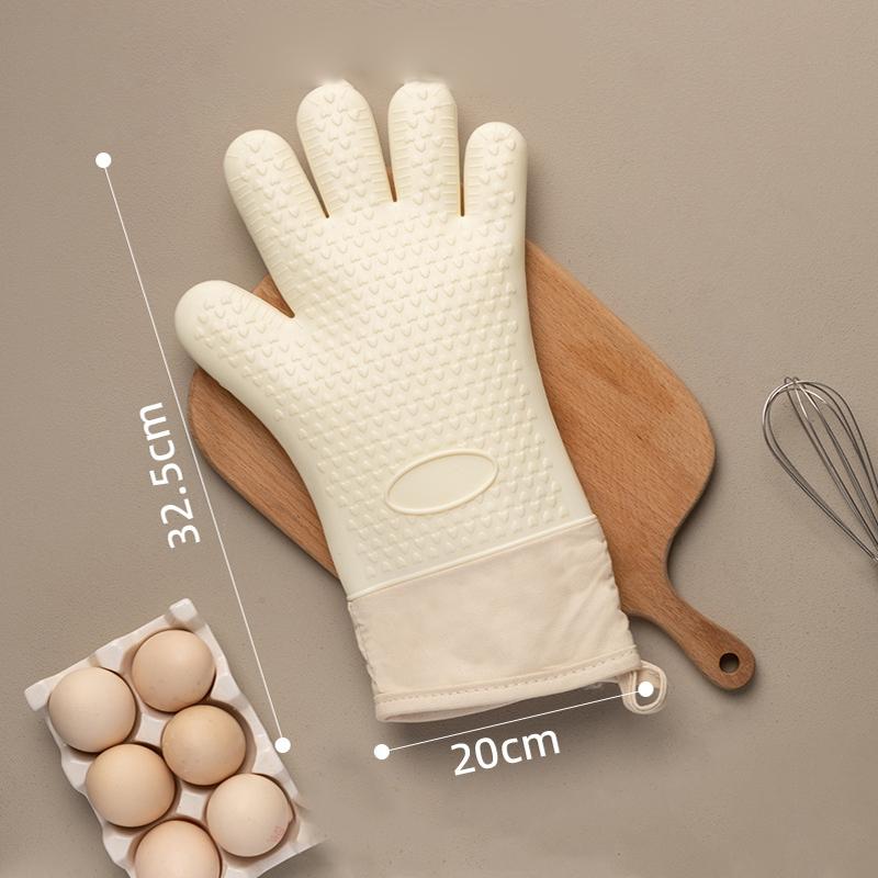 Silné silikonové žáruvzdorné rukavice Odolnost vůči vysokým teplotám Kuchyňská trouba Mikrovlnná trouba Pečicí rukavice Protiskluzové Snadno se čistí