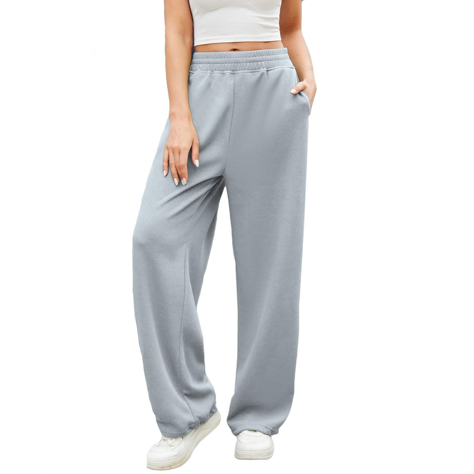 

Женские однотонные повседневные спортивные штаны для бега, модные спортивные штаны с несколькими строчками M серый