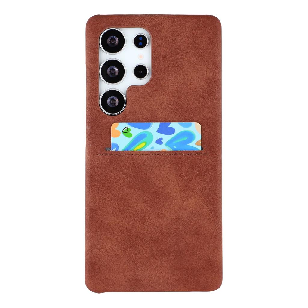 For Samsung Galaxy S24 Ultra Case Skin-Touch Leather + PC Phone Cover with Card Slot