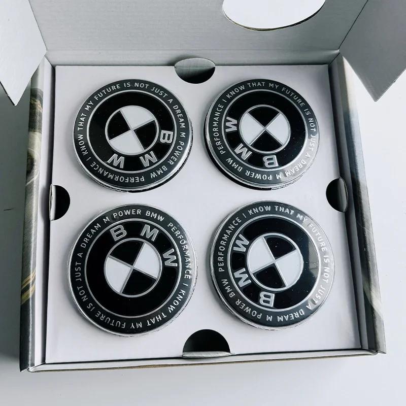 4 Stück 56/68mm BMW 50-jähriges Jubiläum Schwebende Felgennabendeckel Für BMW G11 G12 G30 G31 G32 G08 G05 F46 F49 F39 F90 Auto Zubehör