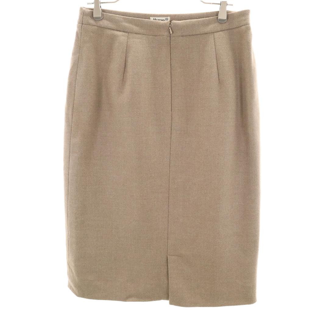 Herno made in Italy Mimole length Tight Skirt 46 Beige Women Used
